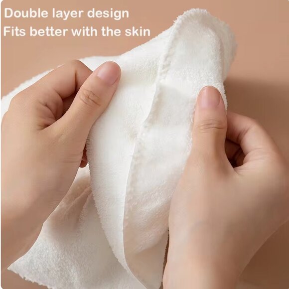 👻 New 👻 Beauty Salon Plush Hot and Cold Compress Face Towel Mask - Picture 6 of 13
